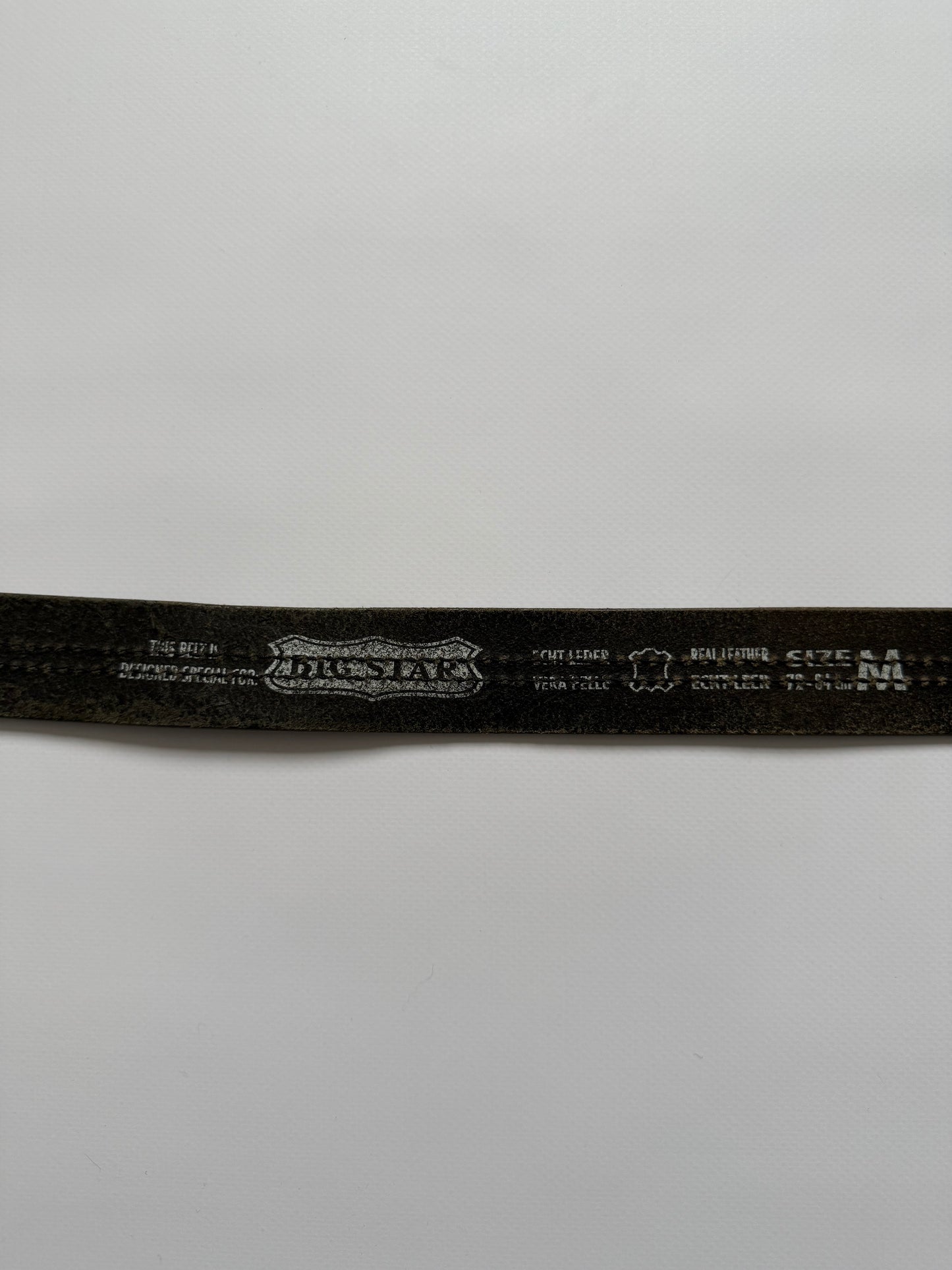 Vintage skórzany pasek Y2K