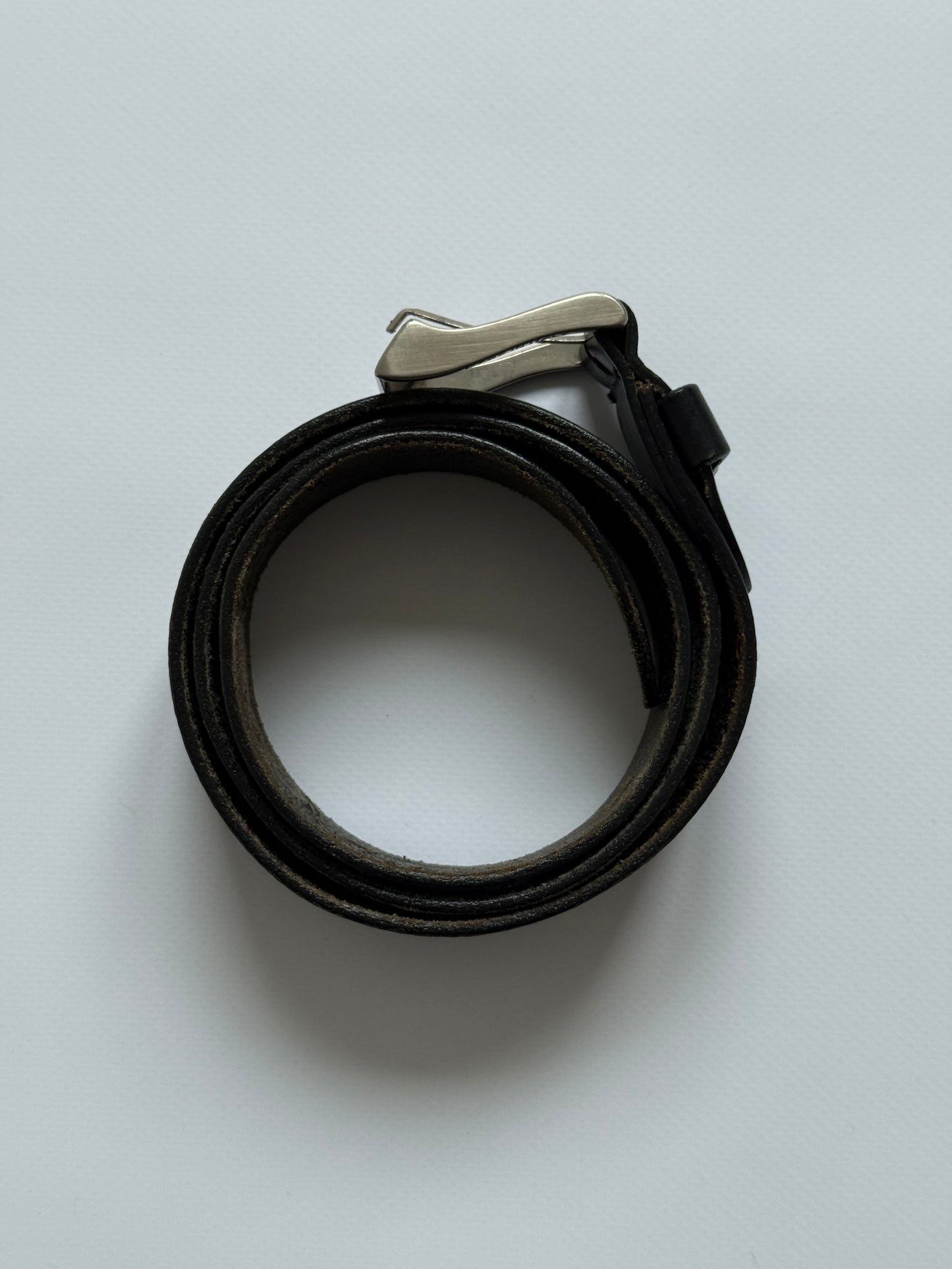 Vintage skórzany pasek Y2K