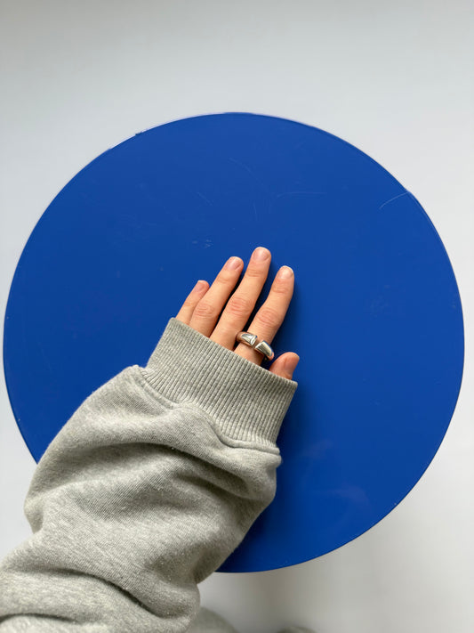 Vintage srebrny sygnet