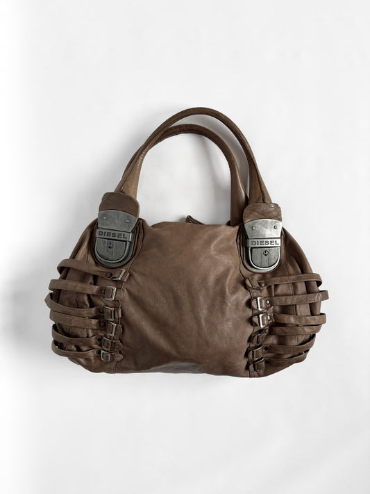 Diesel Y2K Skórzana Torba z Klamrami
