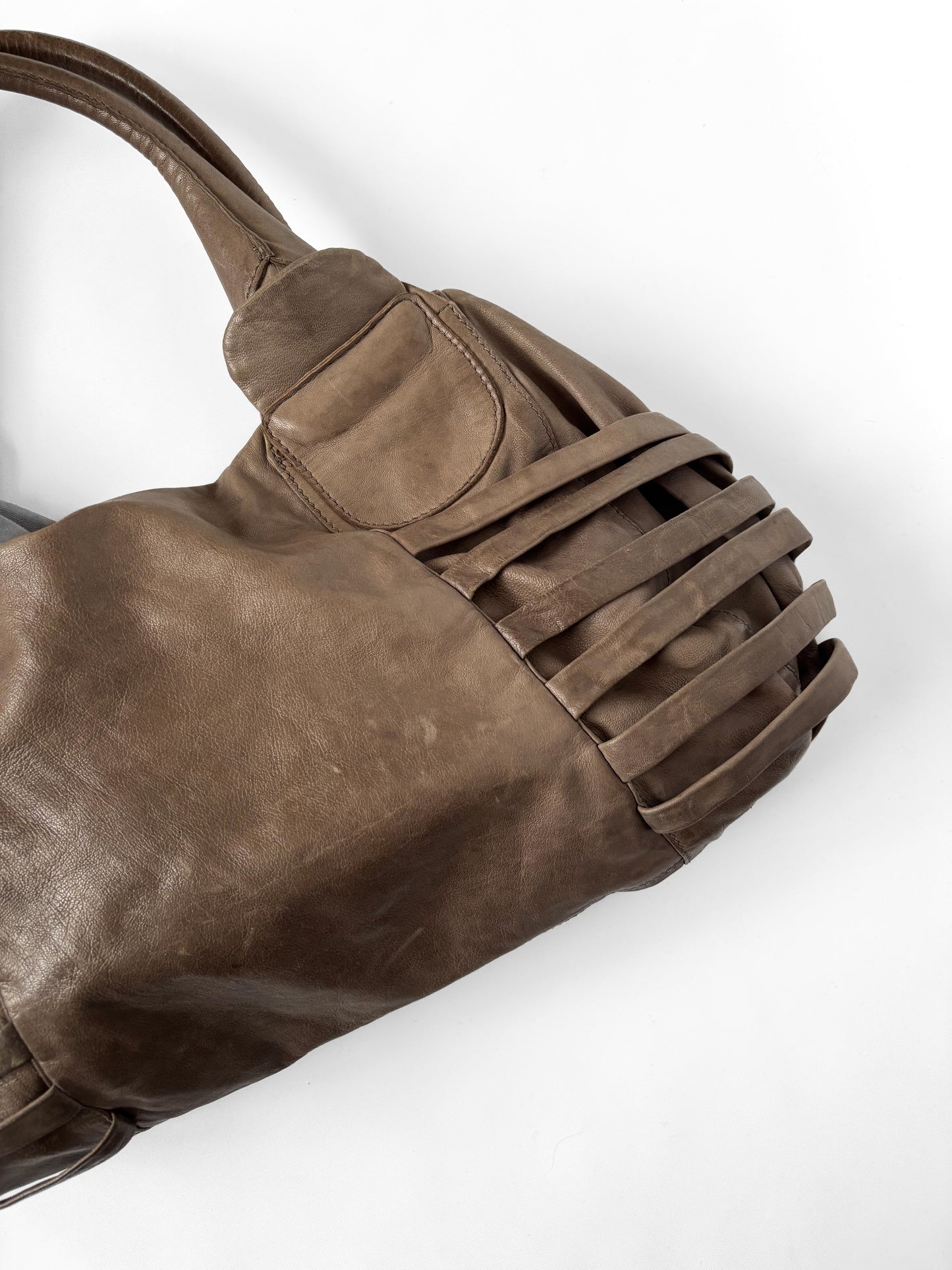 Diesel Y2K Skórzana Torba z Klamrami