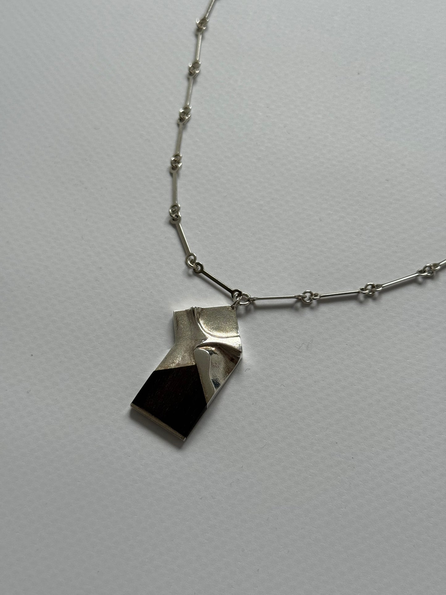 Lapponia Björn Weckström srebrny naszyjnik z hebanem