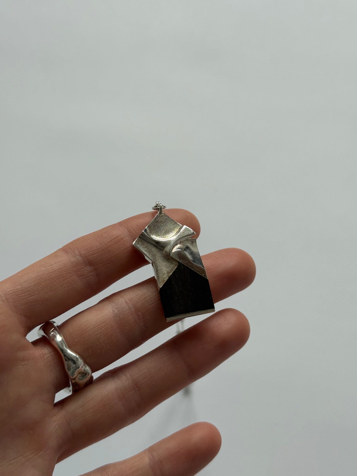 Lapponia Björn Weckström srebrny naszyjnik z hebanem