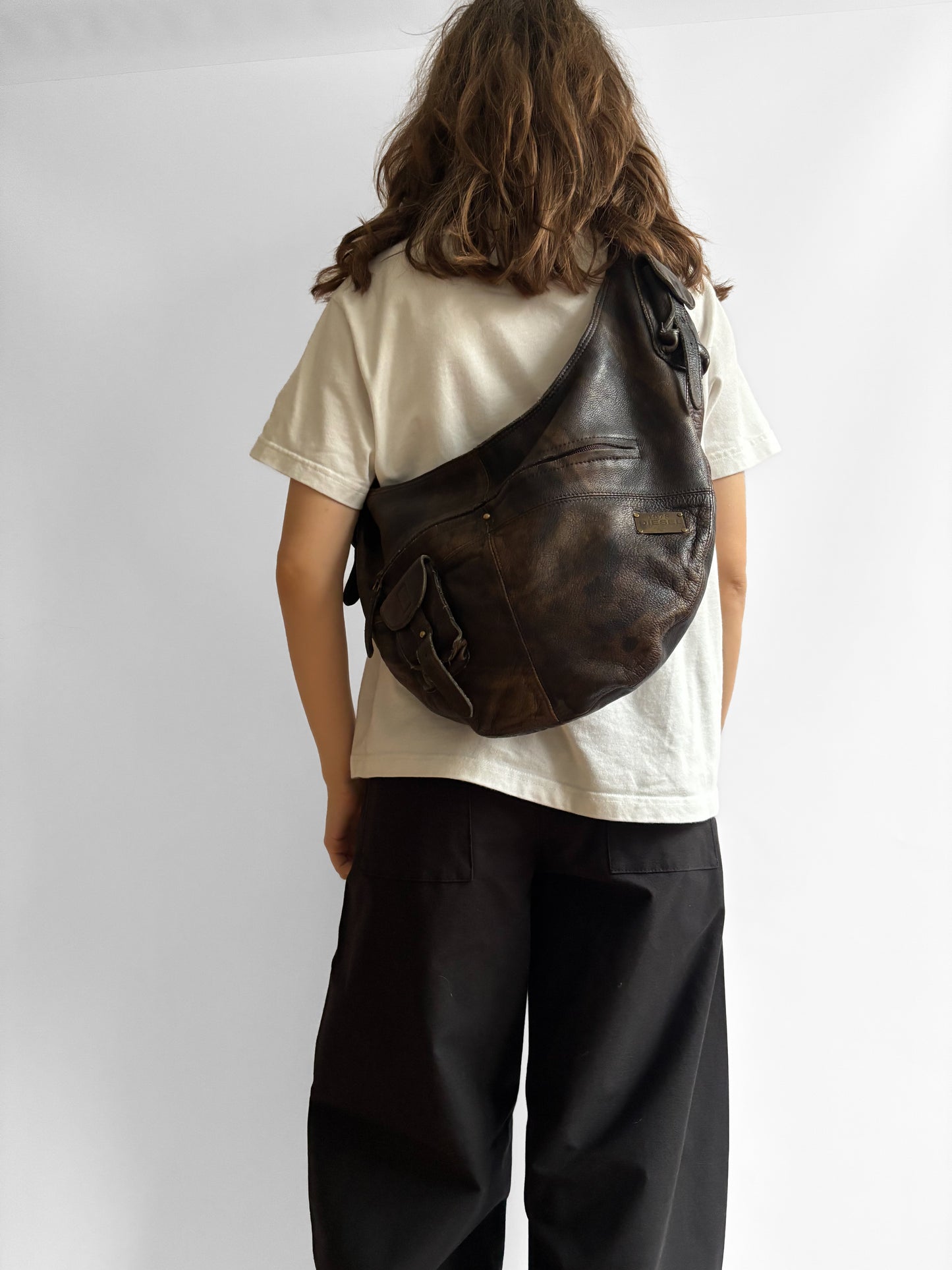 Vintage Diesel Skórzana Torba Hobo