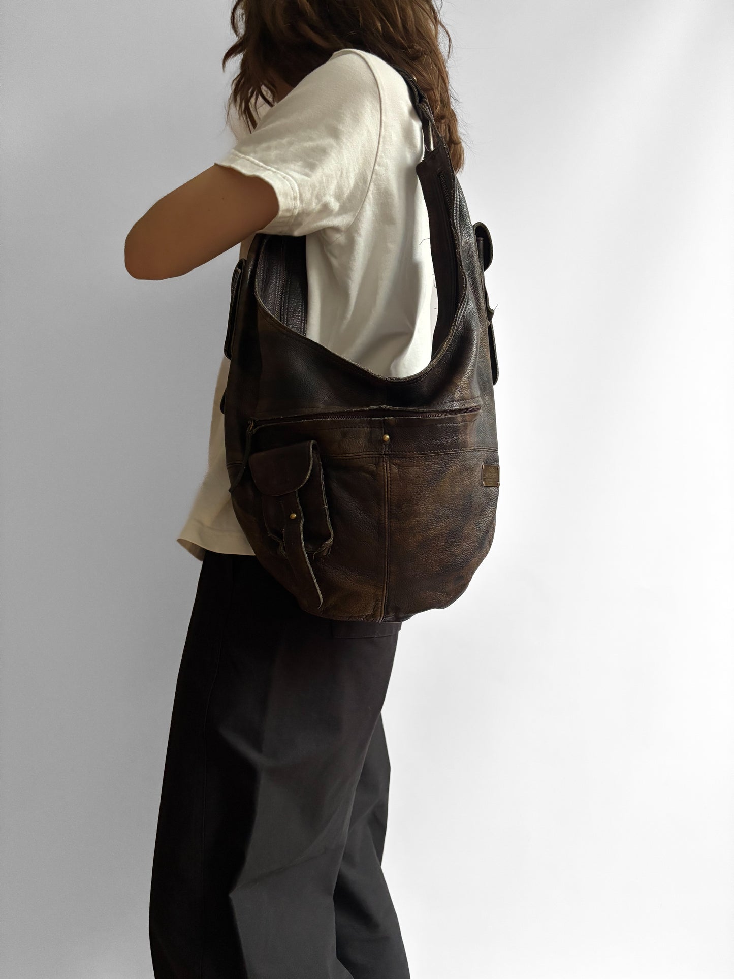 Vintage Diesel Skórzana Torba Hobo